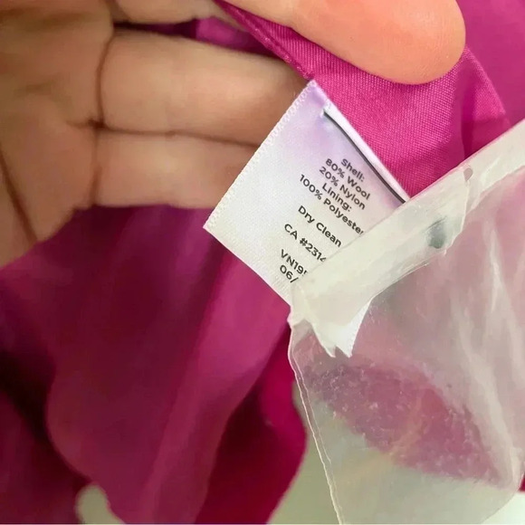 Talbots  hot pink wool blend jacket coat - Picture 4 of 5